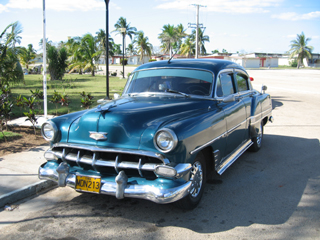 Photo of  vintage car at Playa Giron